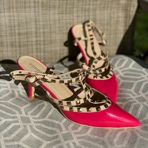 Neon Pink Torrid Rockstud Val Inspired Heels - sz 10